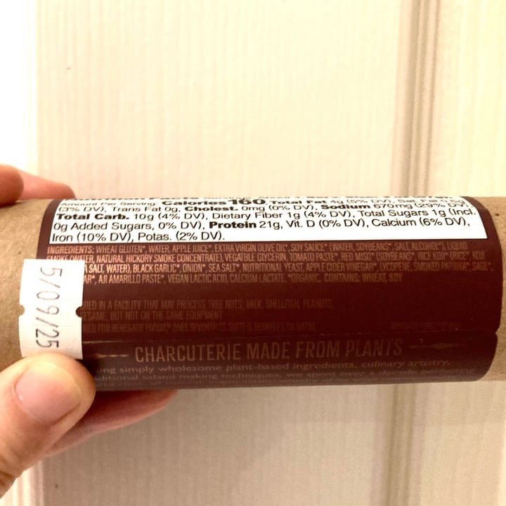 photo of Renegade Food Fall Salami Black Garlic And Sage shared by @verypotato on  04 Feb 2025 - review