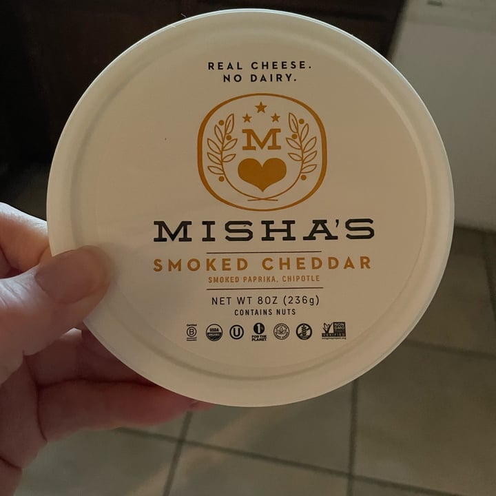 photo of Misha’s Kind Foods Non-Dairy Cheese Smoked Cheddar shared by @slanderson34me on  09 Mar 2024 - review