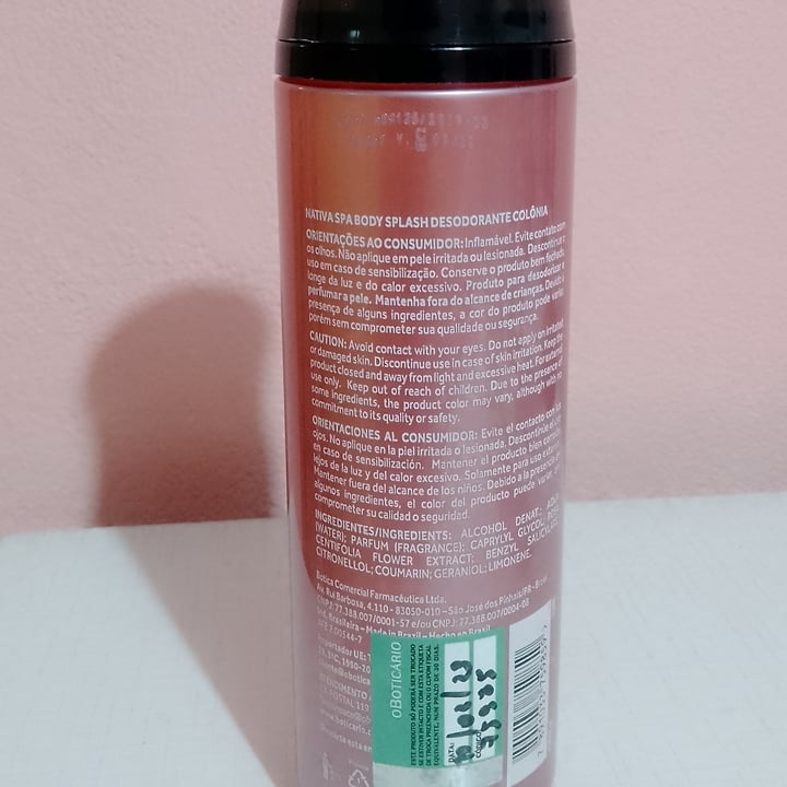 photo of o Boticário nativaSpa Body Splash nativaSpa shared by @aline01 on  04 Feb 2024 - review