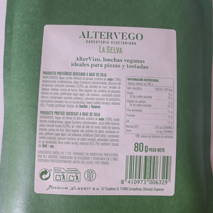 photo of Altervego La Selva AlterVizo Loncheado shared by @natalia231080 on  14 Feb 2025 - review