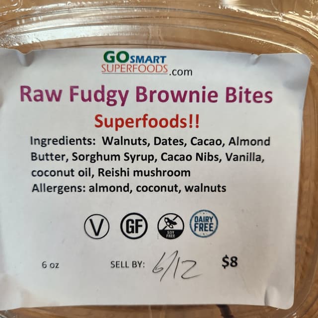 Photo of the dish “Raw Fudgy Brownie Bites”