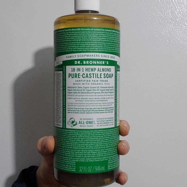 photo of Dr. Bronner's 18 In 1 Almond Pure Castile Soap shared by @brtjohns on  08 Sep 2023 - review