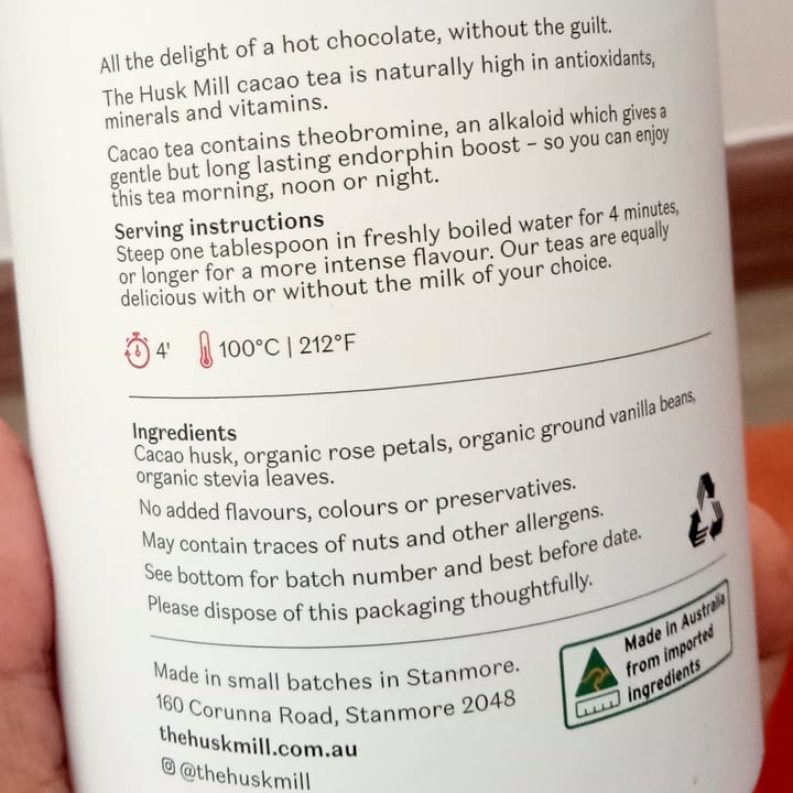 photo of The Husk Mill Rose Cacao Premium Loose Leaf Tea shared by @kismetcandle on  29 Dec 2024 - review