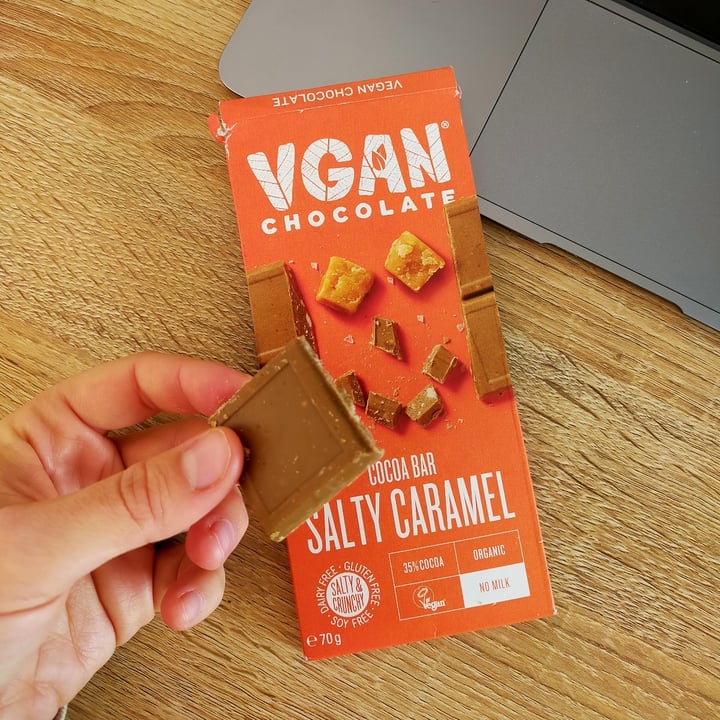 photo of VGAN Chocolate Vegan White Chocolate With Almonds And Salty Caramel shared by @robertabi on  04 Mar 2024 - review