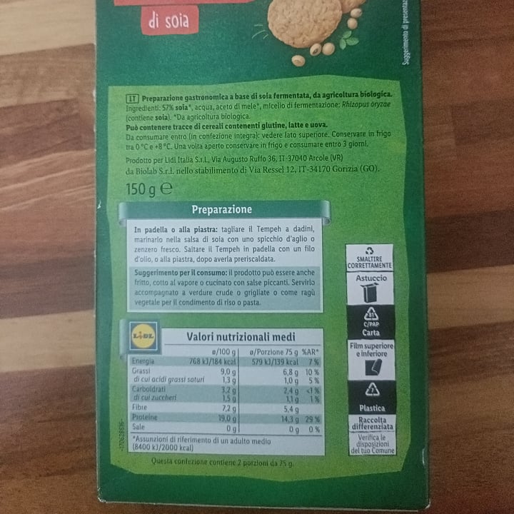 photo of Vemondo tempeh bio di soia shared by @-pervinca- on  03 Apr 2024 - review
