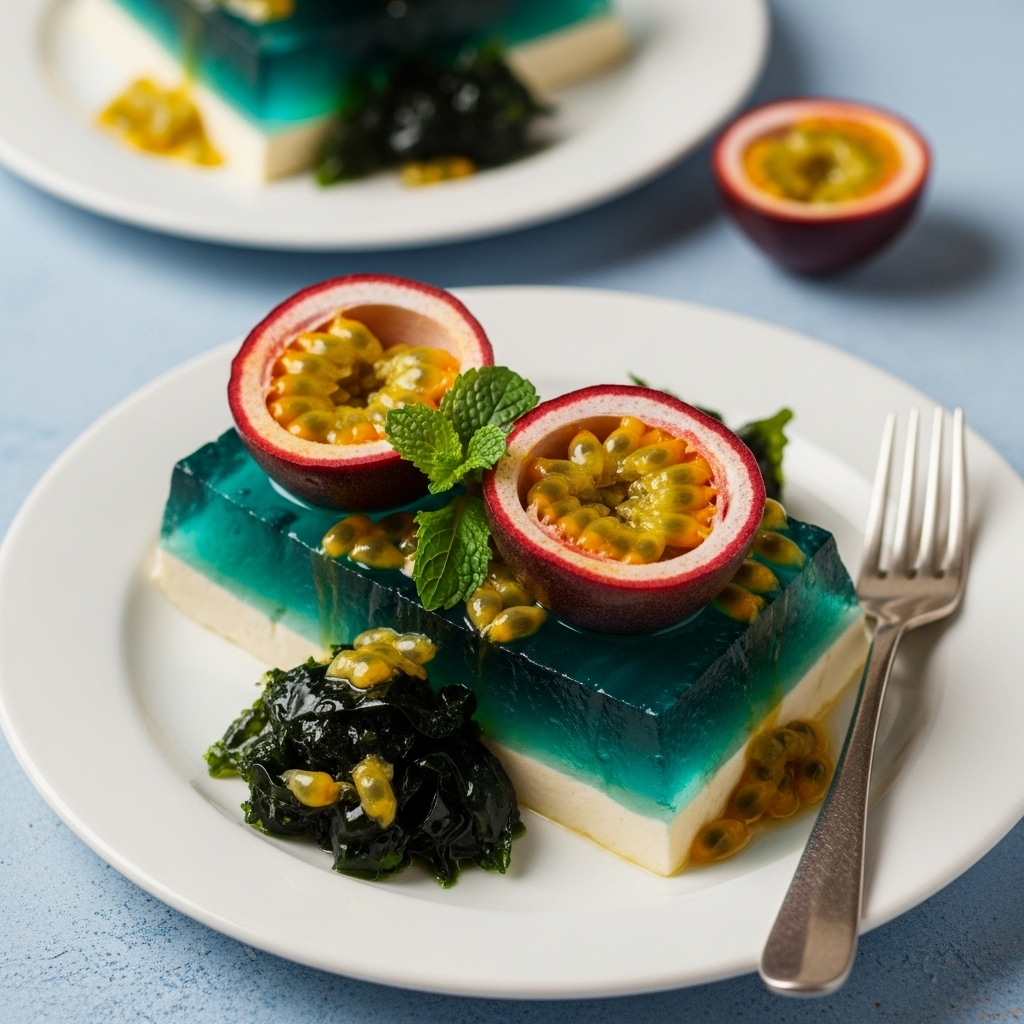 Vegan Coral Seaweed Jelly with Passion Fruit 2