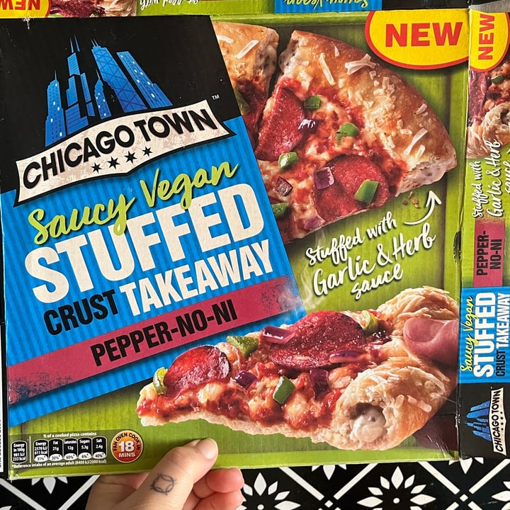 photo of Chicago Town Saucy Vegan Stuffed Crust Takeaway Pepper-No-Ni shared by @marruiz on  14 Oct 2023 - review