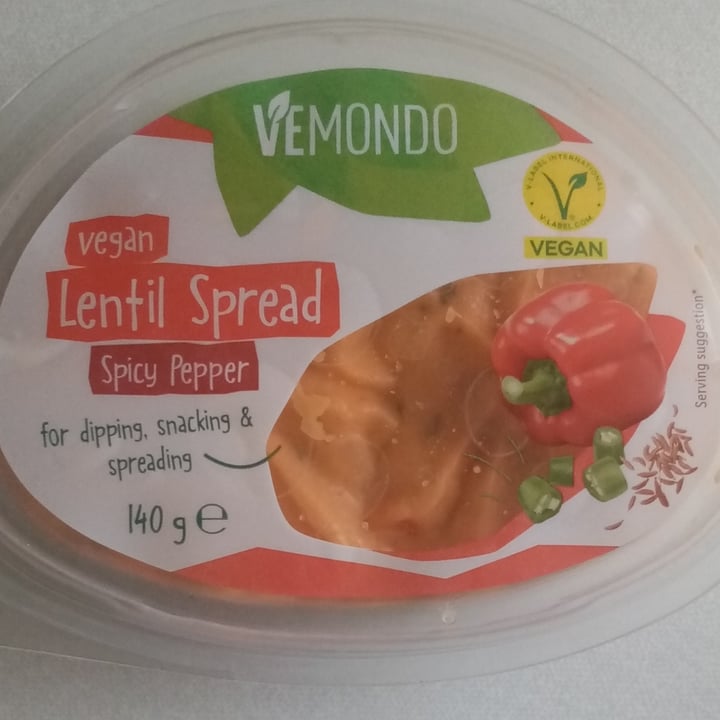 photo of Vemondo Vegan Lentil Spread - Spyce Pepper shared by @valeveg75 on  18 Aug 2023 - review