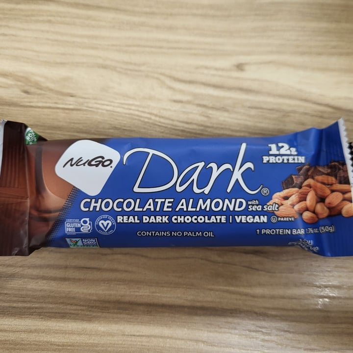 photo of NuGo Dark Chocolate Almond with sea salt shared by @socalvegan on  26 Sep 2025 - review