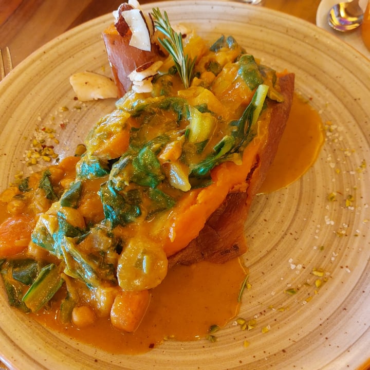 photo of Altes Klösterli VEGANE GEFÜLLTE SÜSSKARTOFFEL
mit Kichererbsen-Gemüsecurry shared by @cloudyaquilegia on  29 Jun 2025 - review
