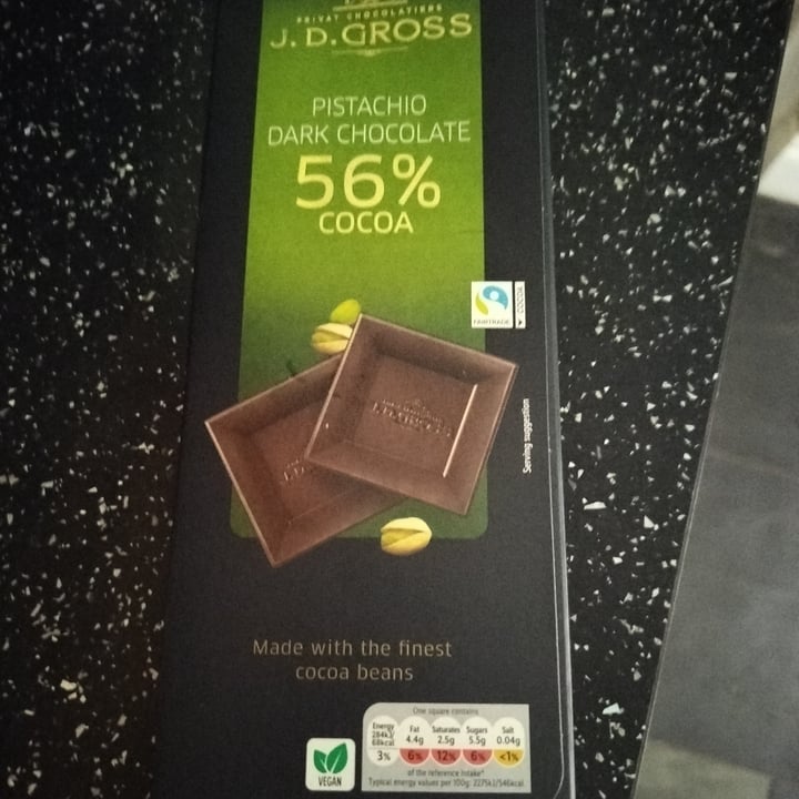 photo of J. D. Gross pistachio Chocolate shared by @naomivegan on  08 Sep 2025 - review