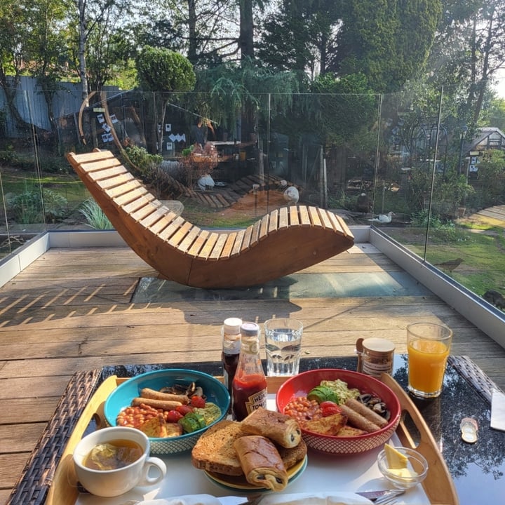 photo of The Base Vegan Retreat Animal Sanctuary Cooked Breakfast shared by @johnboat on  17 Sep 2025 - review