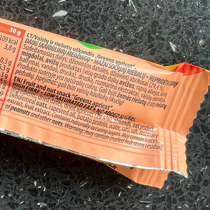 photo of Rūta greenz fruit & nut snack apricot shared by @paisi on  02 Oct 2023 - review