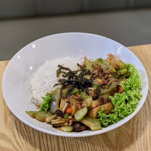 Photo of the dish “Bitter Gourd Tofu Seaweed Rice”