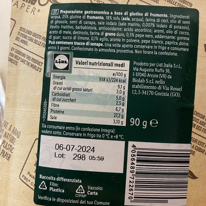 photo of Vemondo Affettato vegetale rustico shared by @lalune on  28 Apr 2024 - review