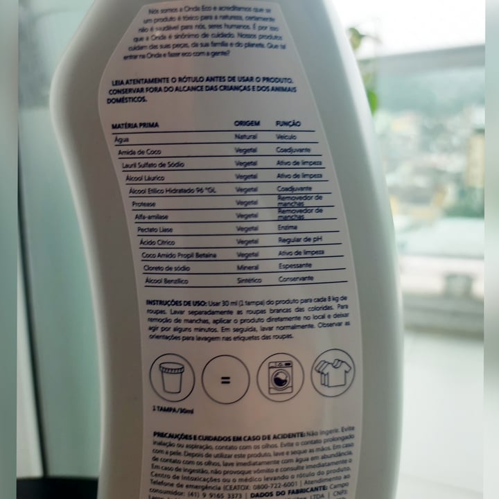 photo of Onda Eco Lava Roupas Concentrado Neutro shared by @lorenneves on  28 Oct 2024 - review