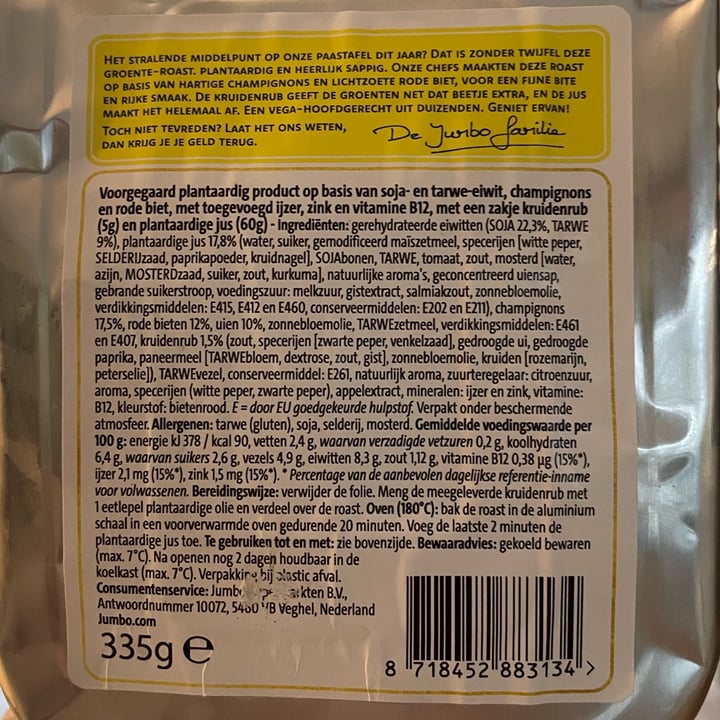 photo of Jumbo Groente Roast (Easter product) shared by @taz on  22 Apr 2025 - review