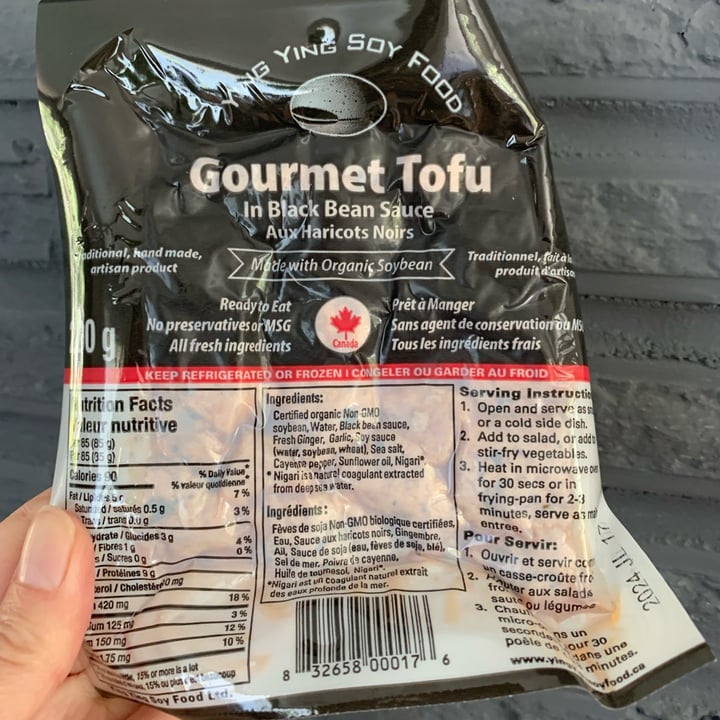 photo of Ying Ying Soy Food Gourment Tofu in Black Bean Sauce shared by @vegoutvictoria on  21 Jun 2024 - review
