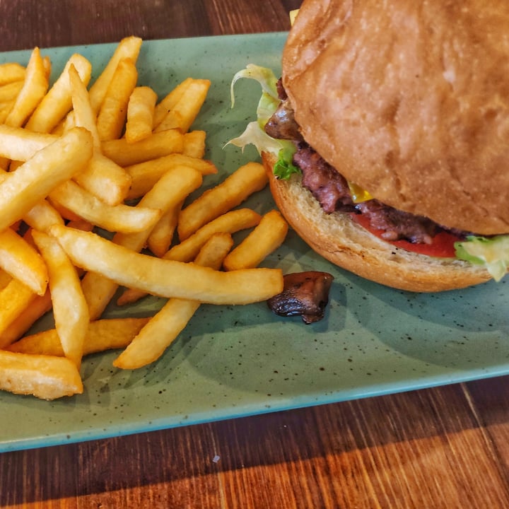 photo of Gems - Sushi Bar & Cafeteria vegan truffle mushroom burger shared by @andybest82 on  04 Jan 2024 - review