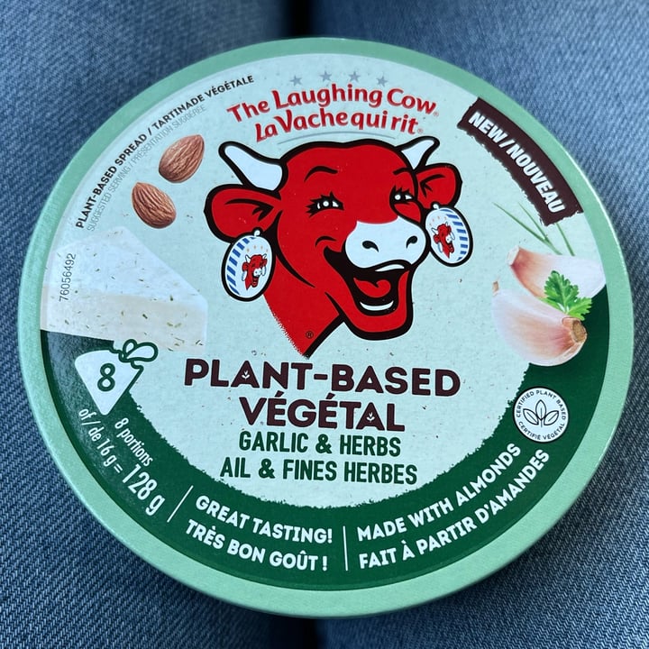 photo of The Laughing Cow garlic and herbs plant based spread shared by @ecoveg on  23 Mar 2024 - review