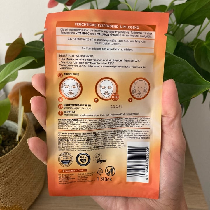 photo of Dm balea tuchmaske Vitamin C shared by @geisalopes on  30 Jun 2025 - review