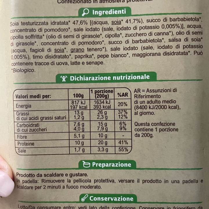 photo of Carrefour Bio straccetti di soia shared by @cri2 on  07 May 2025 - review