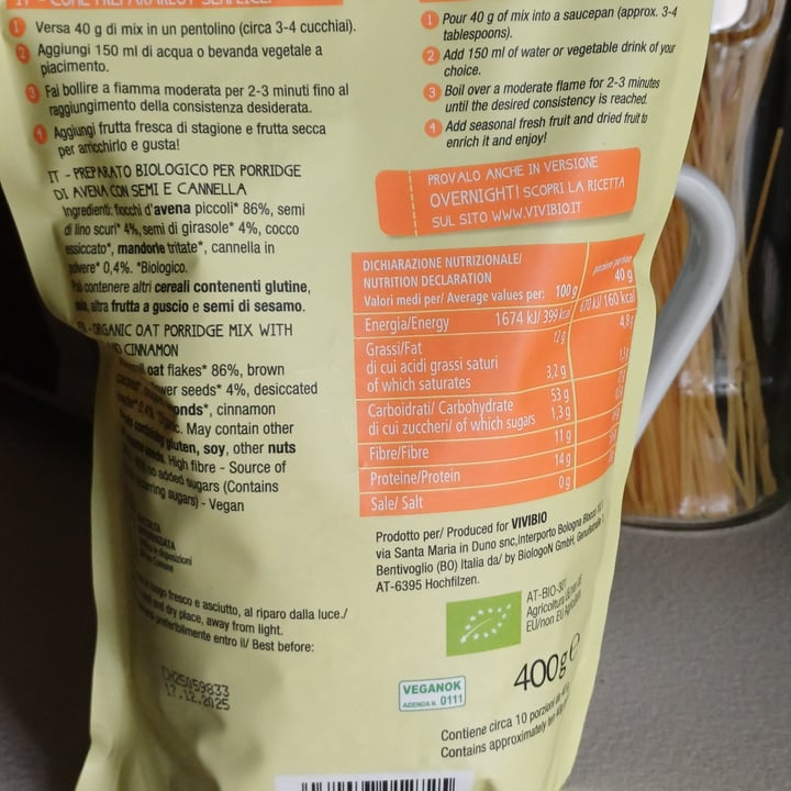 photo of Vivibio Porridge Mix shared by @kate71 on  09 Sep 2025 - review