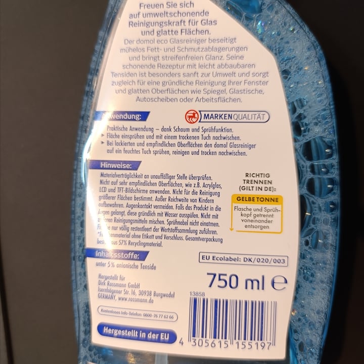 photo of Domol eco glasreiniger shared by @alexsea on  10 Nov 2024 - review