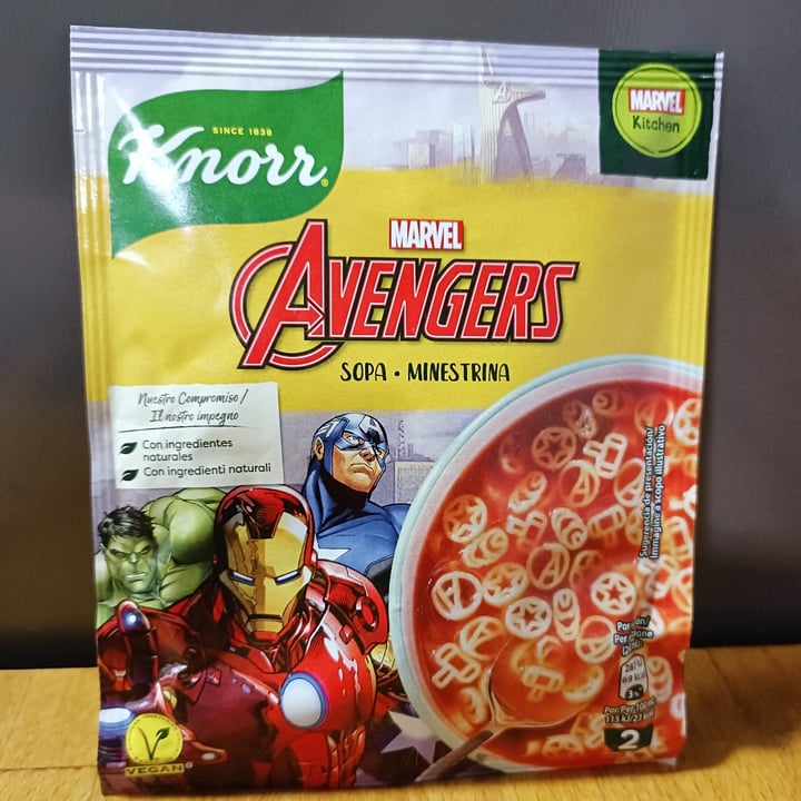 photo of Knorr Sopa Marvel Avengers shared by @felinavegana on  05 Dec 2023 - review