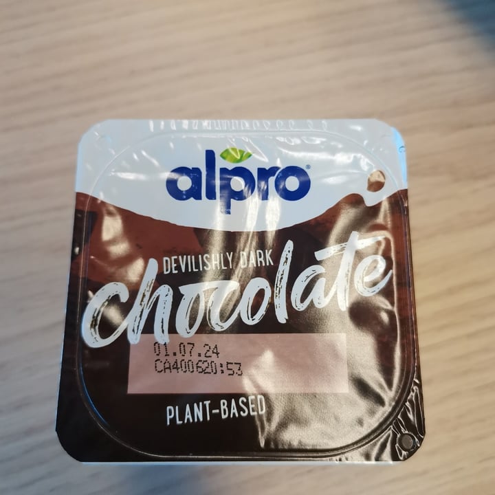 photo of Alpro Devilishly dark chocolate plant based dessert shared by @nikkibasson on  08 Jan 2024 - review