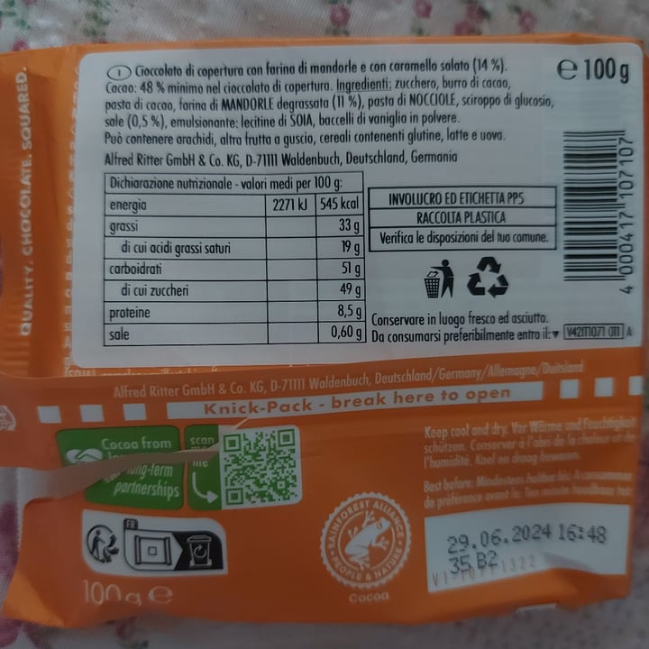 photo of Ritter Sport Salted Caramel shared by @loryunni78 on  21 Nov 2023 - review