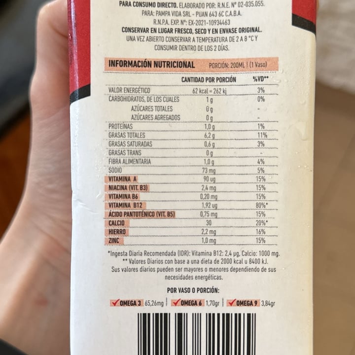 photo of Pampa Vida Leche de Nuez Pecan Sin Azúcar Agregada shared by @aguimoreno on  13 Sep 2024 - review
