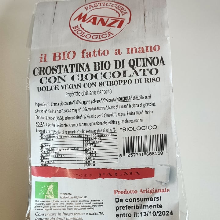 photo of Pasticceria Manzi biologica crostatina bio di quinoa con cioccolato shared by @loveela80 on  14 May 2024 - review