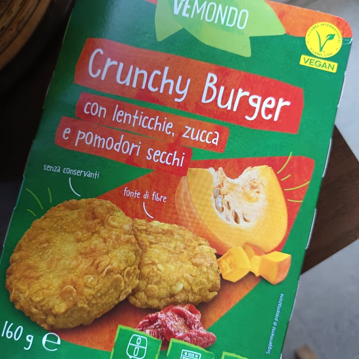 photo of Vemondo *Crunchy  Burgher*  Con Lenticchie E Spinaci shared by @chiaradvv on  21 Jun 2024 - review