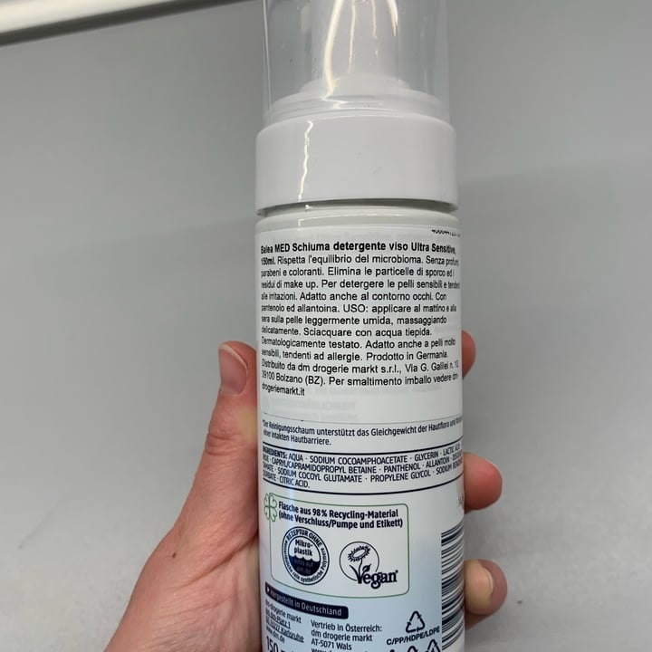 photo of Dm balea Schiuma detergente viso ultra sensitive shared by @patheimathos on  03 Aug 2025 - review