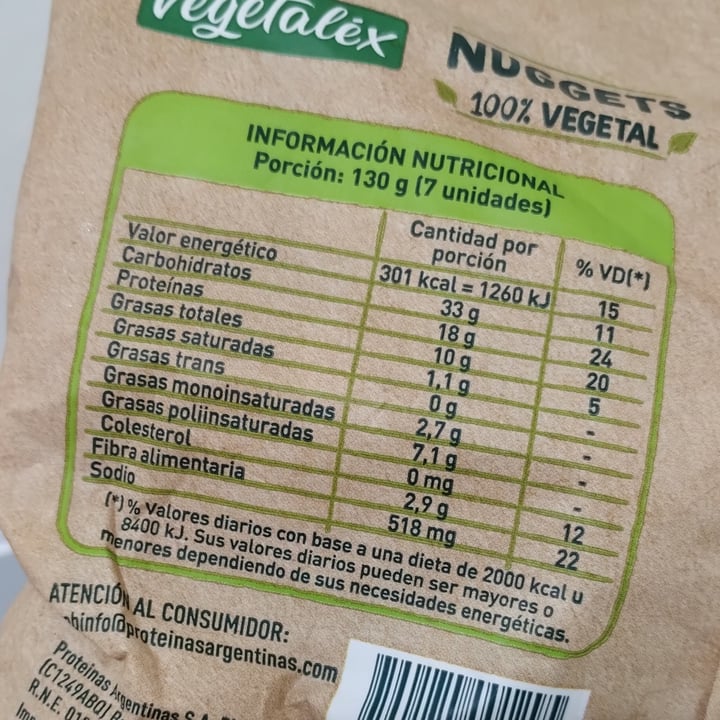 photo of Vegetalex nuggets shared by @veganx on  21 Sep 2023 - review