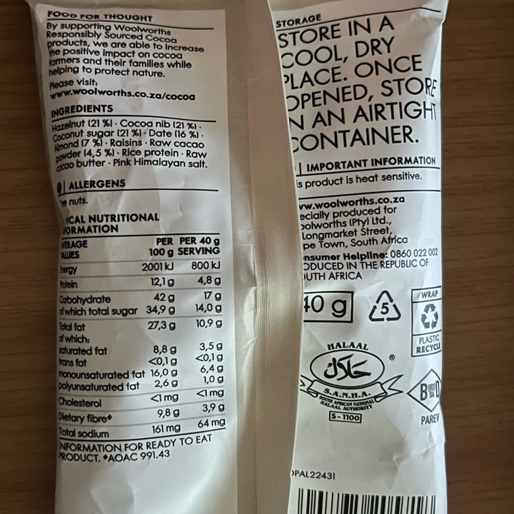 photo of Woolworths Cacao, Chocolate Hazelnut Bites shared by @alline on  25 Jan 2024 - review