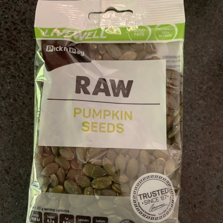 photo of Pick n Pay Raw Pumpkin Seeds shared by @greendawning on  27 Feb 2024 - review