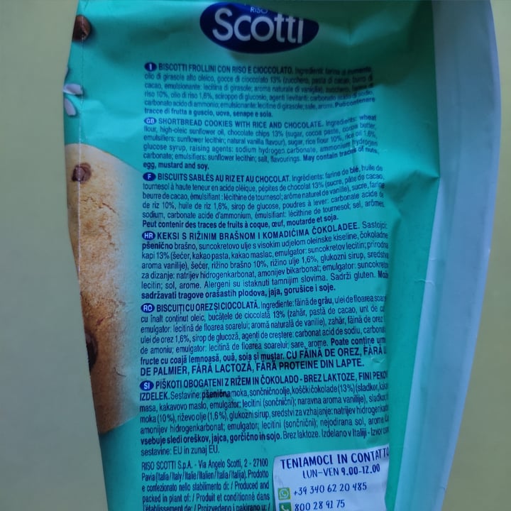 photo of Sì Con Riso Biscotti con gocce di cioccolato shared by @meteofan on  06 Nov 2023 - review