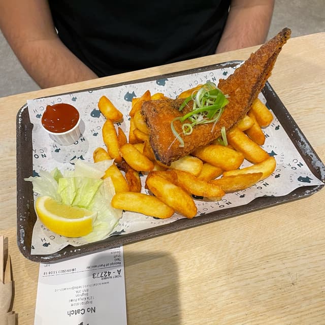 Photo of the dish “Smoked vegan haddock & chips”