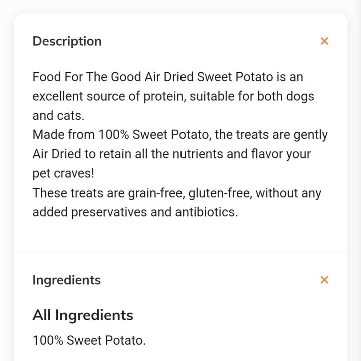 photo of Food for the Good Freeze Dried Sweet Potato shared by @zarreen on  15 May 2024 - review