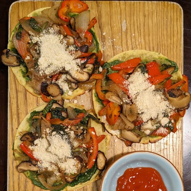 Photo of the dish “Sweet Potato Pizza with Homemade Vegan Parmesan Cheese”