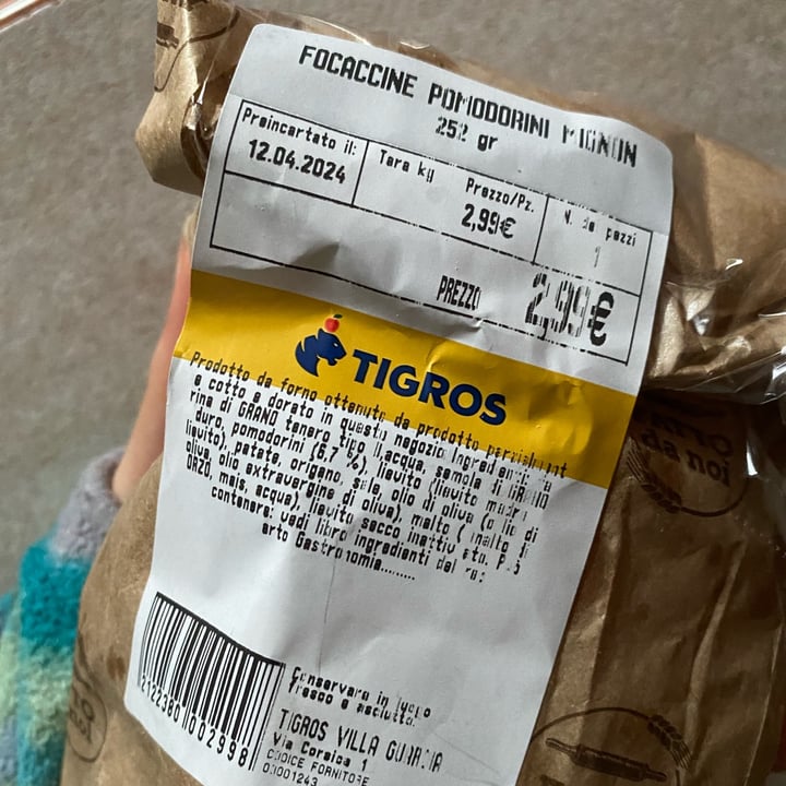 photo of Tigros focaccine pomodorini mignon shared by @alltingarnej on  12 Apr 2024 - review