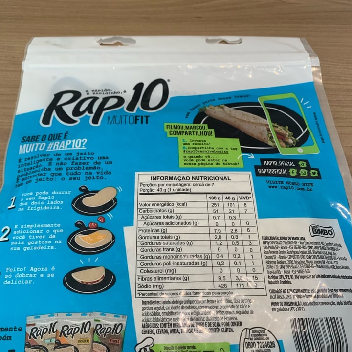 photo of Bimbo Rap10 Muito Fit Pouco Fat shared by @cr-vegan on  12 Nov 2023 - review