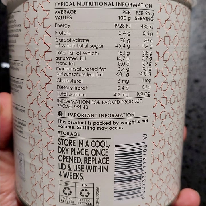 photo of Woolworths Food Vegan Instant Hot Chocolate Can shared by @rambullion on  16 Jul 2024 - review