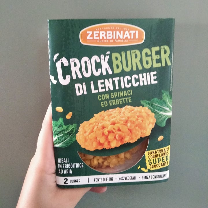 photo of Zerbinati Crockburger Di Lenticchie Con Spinaci Ed Erbette shared by @giuliamensi on  20 Aug 2023 - review