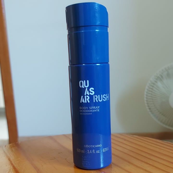 photo of O Boticário Body Spray Desodorante Quasar Rush shared by @janainasimone on  17 Aug 2023 - review