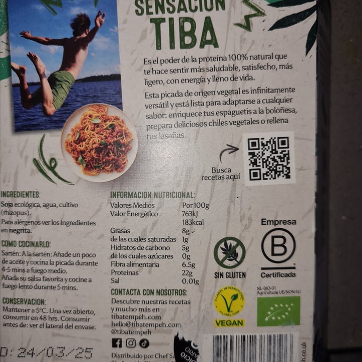photo of Tiba tempeh Picada vegana shared by @oierland on  27 Apr 2025 - review