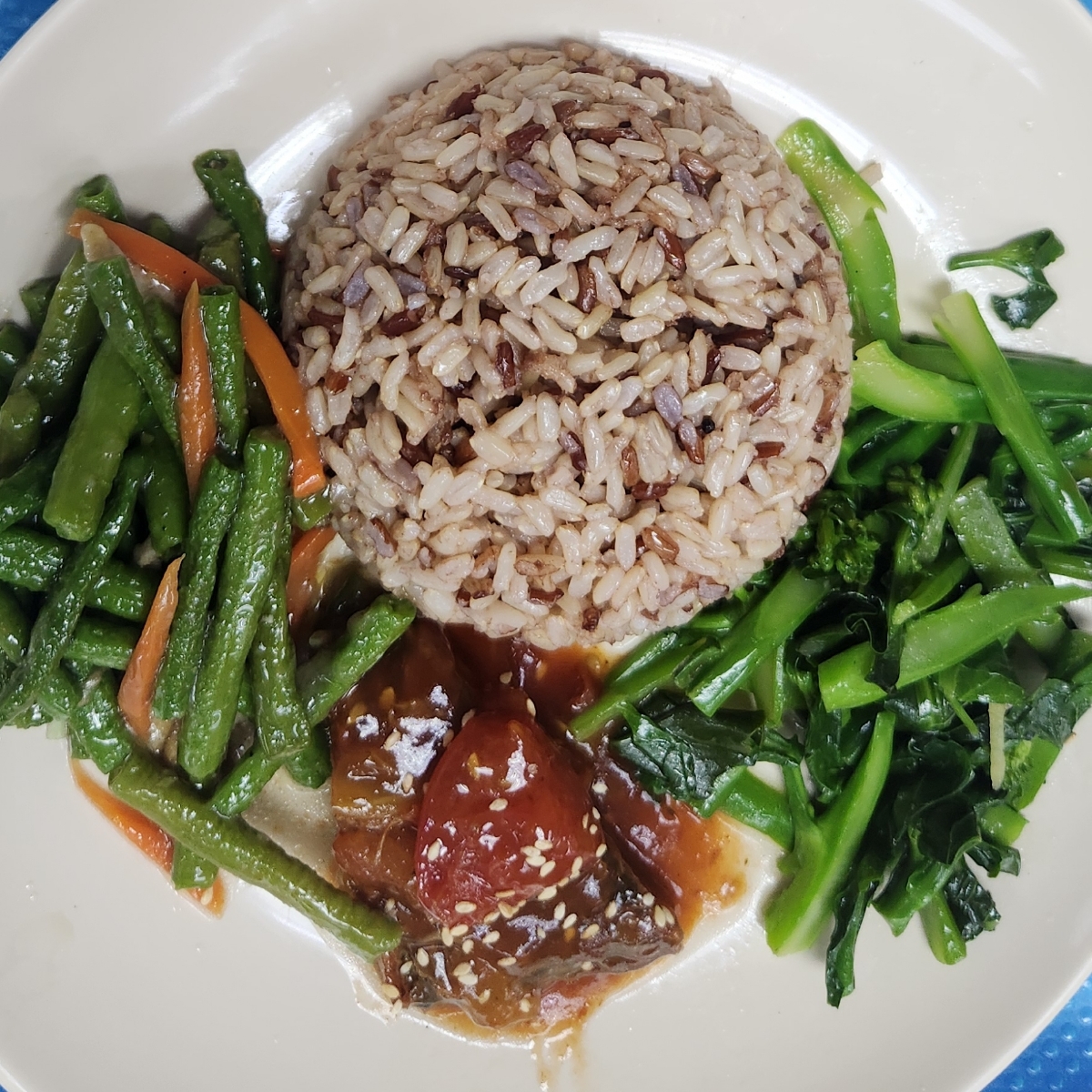 Brown rice Set at Ci Hang Western & Chinese Vegetarian Fast Food ...