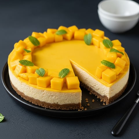Easy No-Bake Vegan Mango Cheesecake: A Tropical, Dairy-Free Delight